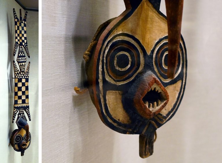Plank Mask (Nwantantay), 19th-20th century, Bwa peoples, wood, pigment, fiber, 182.9 x 28.2 x 26 cm, Burkina Faso (The Metropolitan Museum of Art)